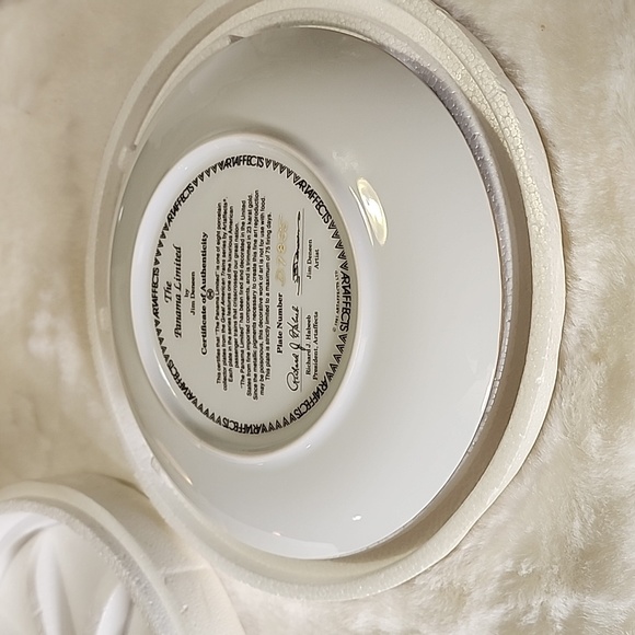 1991 ARTAFFECTS COLLECTOR PLATE  TRAIN PHOTO  PLATE # D7855 - Picture 5 of 8